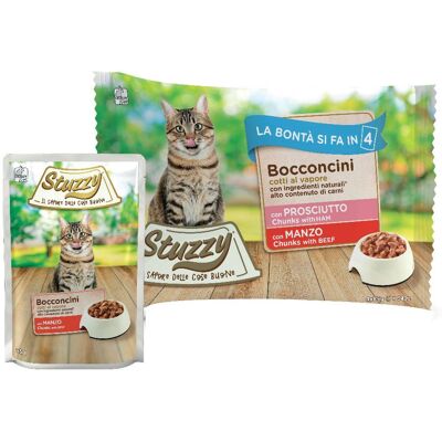 Stuzzy Gatto Adulto - Prosciutto & Manzo - 4x85g - Cibo per gatti Stuzzy Gatto Adulto - Prosciutto & Manzo - 4x85g - Cibo per gatti