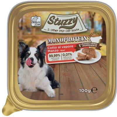 SCHESIR SPA STUZZY CANE MONOPROTEICO MANZO 100GR (vaschetta) SCHESIR SPA STUZZY CANE MONOPROTEICO MANZO 100GR (vaschetta)