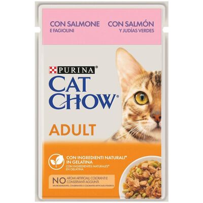 Purina Cat Chow Salmone e Fagiolini - Cibo Umido Adulti 85g Purina Cat Chow Salmone e Fagiolini - Cibo Umido Adulti 85g