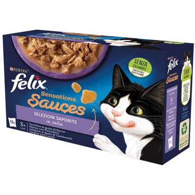 NESTLE' PURINA COMMERCIALE srl NESTLE' PURINA FELIX GATTO SENSATIONS SAUCES SELEZIONI TACCHINO/MANZO/SALMONE/SARDINE 12x85GR (bustina) MULTIPACK NESTLE' PURINA COMMERCIALE srl NESTLE' PURINA FELIX GATTO SENSATIONS SAUCES SELEZIONI TACCHINO/MANZO/SALMONE/SARDINE 12x85GR (bustina) MULTIPACK