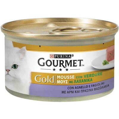 Purina Mousse Gold Gourmet Agnello e Verdure - Cibo per Gatti Purina Mousse Gold Gourmet Agnello e Verdure - Cibo per Gatti