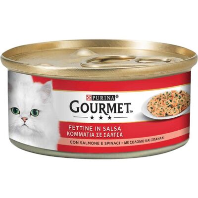 Gourmet Salmone e Spinaci Cibo Umido per Gatti - Completo e Bilanciato Gourmet Salmone e Spinaci Cibo Umido per Gatti - Completo e Bilanciato