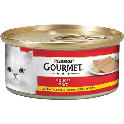 Cibo per gatti Gourmet Rosso con Anatra e Pollo - Confezione 195g Cibo per gatti Gourmet Rosso con Anatra e Pollo - Confezione 195g