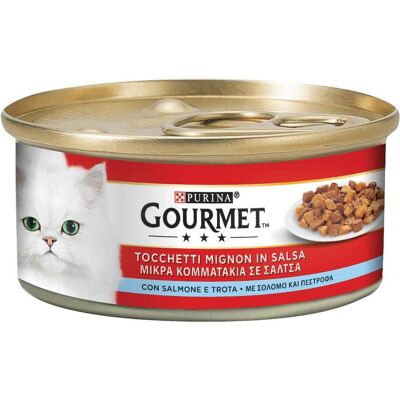 Gourmet Rosso Tocchetti Salmone Trota Cibo per Gatto - 195g Gourmet Rosso Tocchetti Salmone Trota Cibo per Gatto - 195g