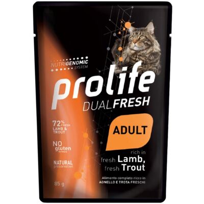 Prolife Dual Fresh Agnello e Trota Cibo Umido - 85g Prolife Dual Fresh Agnello e Trota Cibo Umido - 85g
