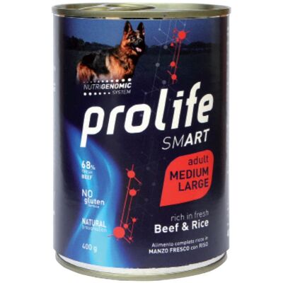 Cibo per cani Prolife - Manzo e Riso 400g Cibo per cani Prolife - Manzo e Riso 400g