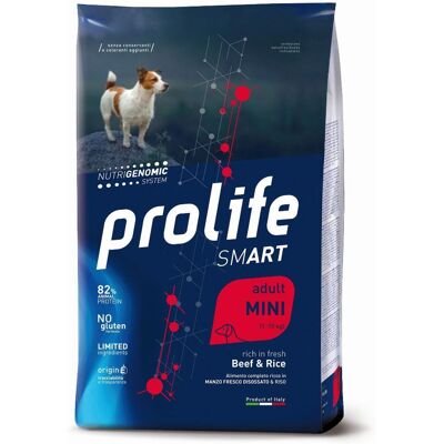 Cibo per cani Prolife - Manzo & Riso Mini per adulti di piccola taglia Cibo per cani Prolife - Manzo & Riso Mini per adulti di piccola taglia