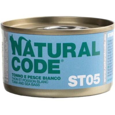 Natural Code Cibo per Gatti Sterilizzati - Tonno & Pesce Bianco - 85g Natural Code Cibo per Gatti Sterilizzati - Tonno & Pesce Bianco - 85g