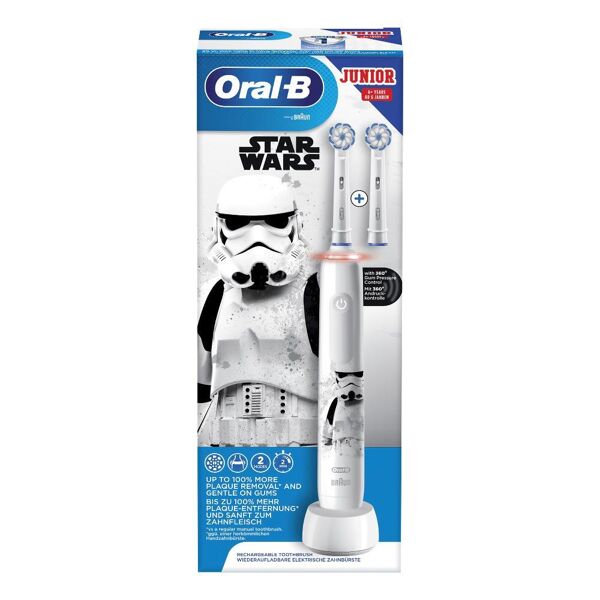 procter & gamble srl oral-b pro 3 junior star wars spazzolino elettrico - spazzolino per bambini con motivi star wars