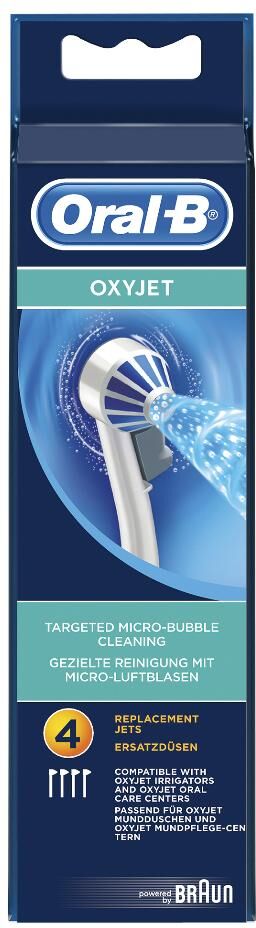 procter oral-b - jet idropulsore oxyjet 4 ricambi, accessorio per pulizia orale