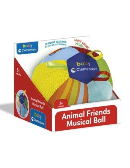 clementoni spa animal friends musical ball - giocattolo per cani con suoni e luci