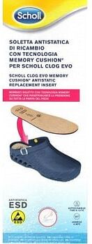 Dr. Scholl Clog Evo Memory Cushion Soletta Antistatica di Ricambio Tau 40-41 - Comfort e Sostegno per i Tuoi Passi