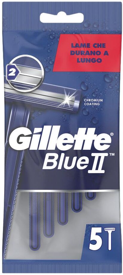 Procter &amp; Gamble Srl Gillette - Blue II Stand 5 Pezzi, Rasoi Gillette Blue II Stand