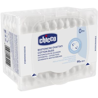 Cotton fioc Chicco per bambini - Morbidi e sicuri - 90 pezzi Cotton fioc Chicco per bambini - Morbidi e sicuri - 90 pezzi