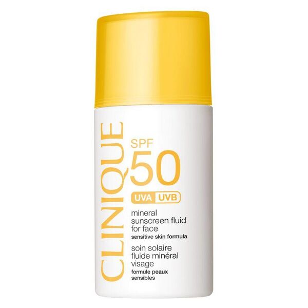clinique mineral sunscreen fluid for face spf 50 sensitive skin formula 30 ml