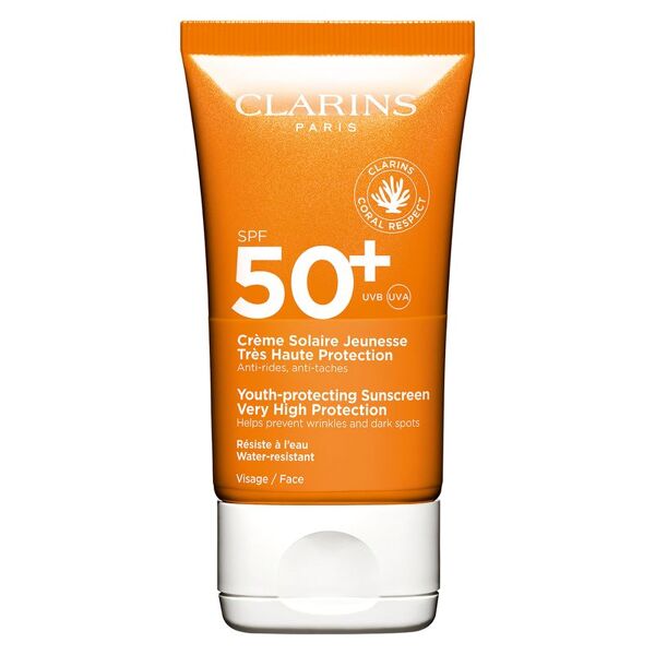 clarins crème solaire jeunesse très haute protection spf 50+ crema solare viso spf 50+ 50 ml