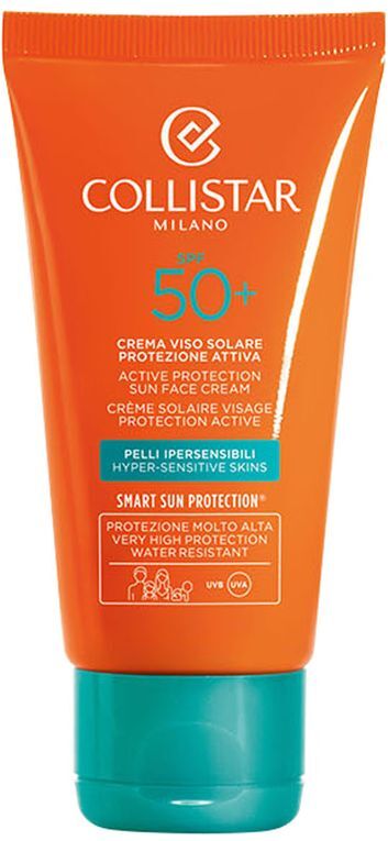 Collistar Crema Viso Solare Protezione Attiva Pelli Ipersensibili Spf 50+ 50 ML