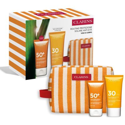 Clarins Cofanetto Routine Protezione Solare Anti-età Corpo E Viso Clarins Cofanetto Routine Protezione Solare Anti-età Corpo E Viso