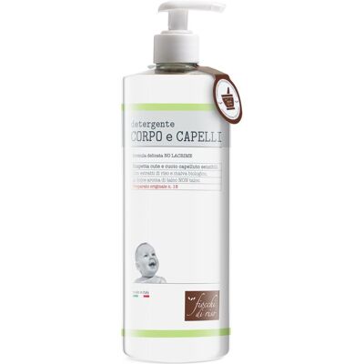 Fiocchi di Riso Detergente Corpo E Capelli Con Estratti Di Riso, Malva Biologico E Talco Non Talco 750 ML Fiocchi di Riso Detergente Corpo E Capelli Con Estratti Di Riso, Malva Biologico E Talco Non Talco 750 ML