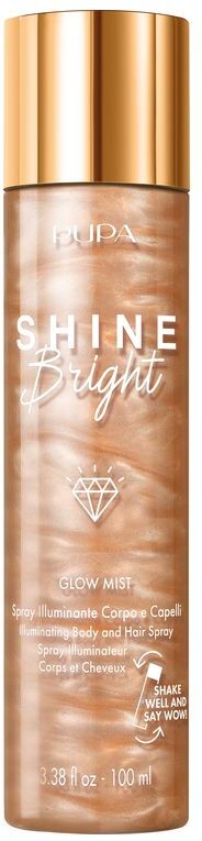 Pupa Shine Bright Glow Mist Spray Illuminante Corpo E Capelli 100 ML