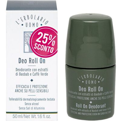 L'Erbolario Uomo Deo Roll-on - Deodorante Con Estratti Di Baobab E Caffè Verde 50 ML L'Erbolario Uomo Deo Roll-on - Deodorante Con Estratti Di Baobab E Caffè Verde 50 ML