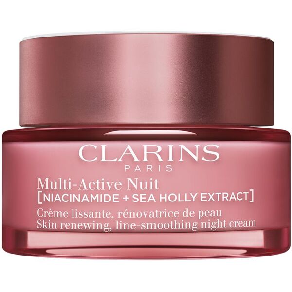 clarins multi-active nuit crème lissante, rénovatrice de peau multi-active crema notte per pelli secche 50 ml