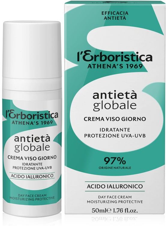 erboristica antietà globale crema viso giorno idratante protezione uva-uvb acido ialuronico 50 ml