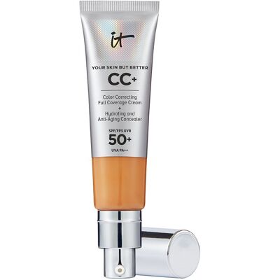 IT Cosmetics Your Skin But Better CC+ High Cover SPF 50 Tan 32ml - Fondotinta IT Cosmetics Your Skin But Better CC+ High Cover SPF 50 Tan 32ml - Fondotinta