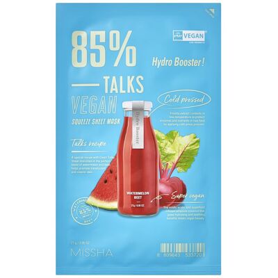 MISSHA Talks Vegan Squeeze Sheet Mask Hydro Booster 27 g MISSHA Talks Vegan Squeeze Sheet Mask Hydro Booster 27 g