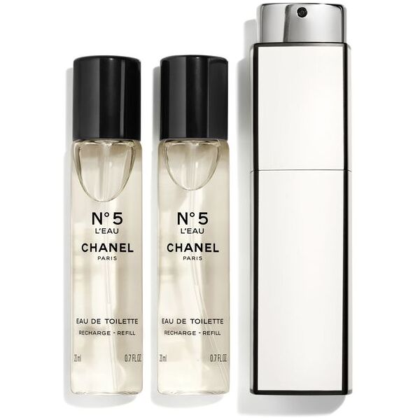 chanel n°5 l'eau eau de toilette vaporizzatore da borsetta 60 ml (3 x 20 ml)