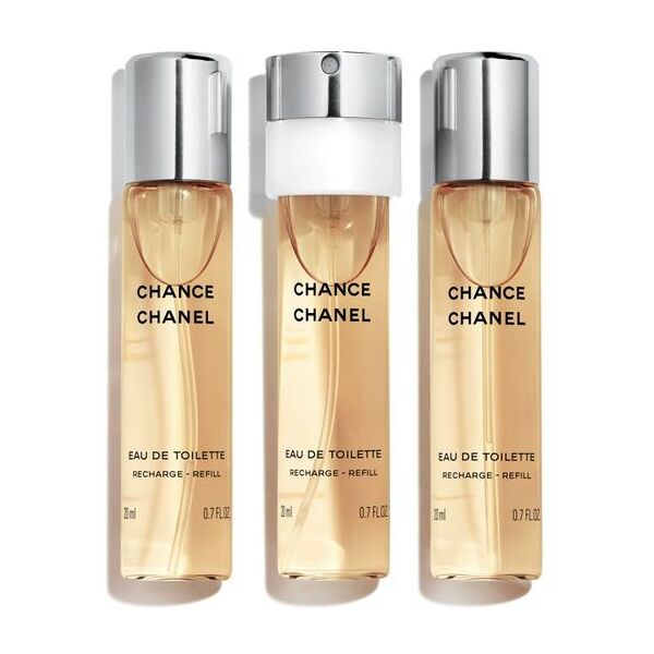 chanel chance eau de toilette vaporizzatore twist & spray 60 ml (3 x 20 ml)