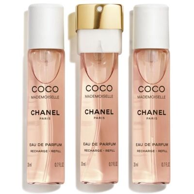 Chanel Coco Mademoiselle Eau De Parfum Twist And Spray 60 ML (3 x 20 ML) Chanel Coco Mademoiselle Eau De Parfum Twist And Spray 60 ML (3 x 20 ML)