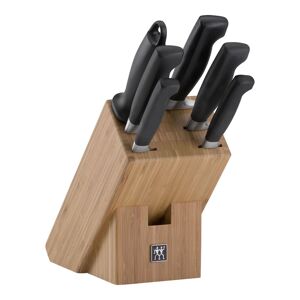 zwilling **** four star set di coltelli con ceppo - 7-pz., naturale