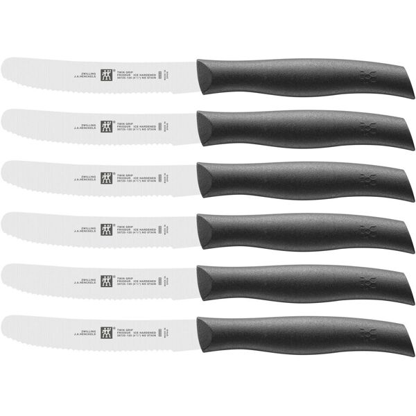 zwilling twin grip set di coltelli universali acciaio inox - 24 cm,