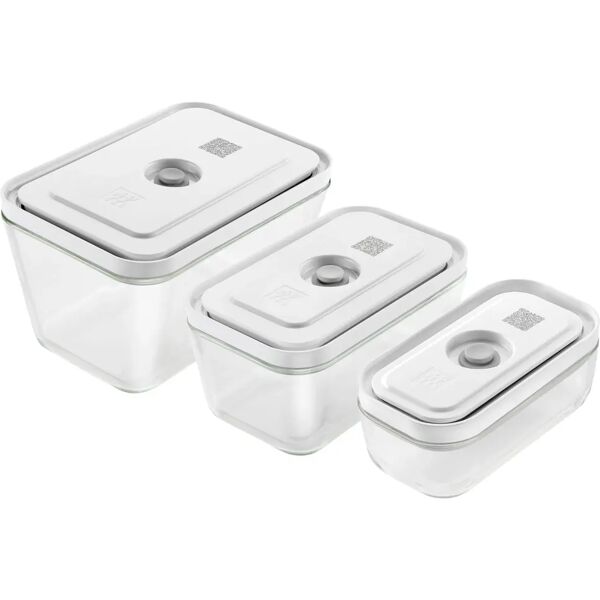 zwilling fresh & save set di contenitori, s/m/l / 3-pz., grigio