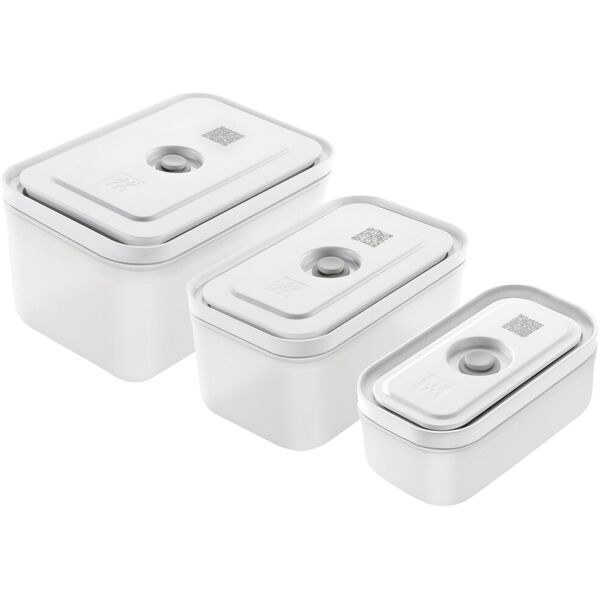 zwilling fresh & save set di contenitori, s/m/l / 3-pz., plastica, semi trasparente-grigio