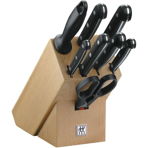 zwilling twin gourmet set di coltelli con ceppo - 9-pz., beige