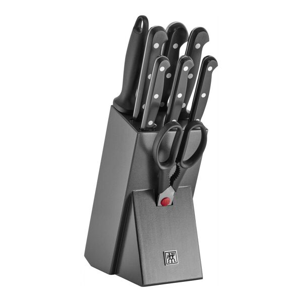 zwilling twin chef 2 set di coltelli con ceppo - 9-pz., antracite