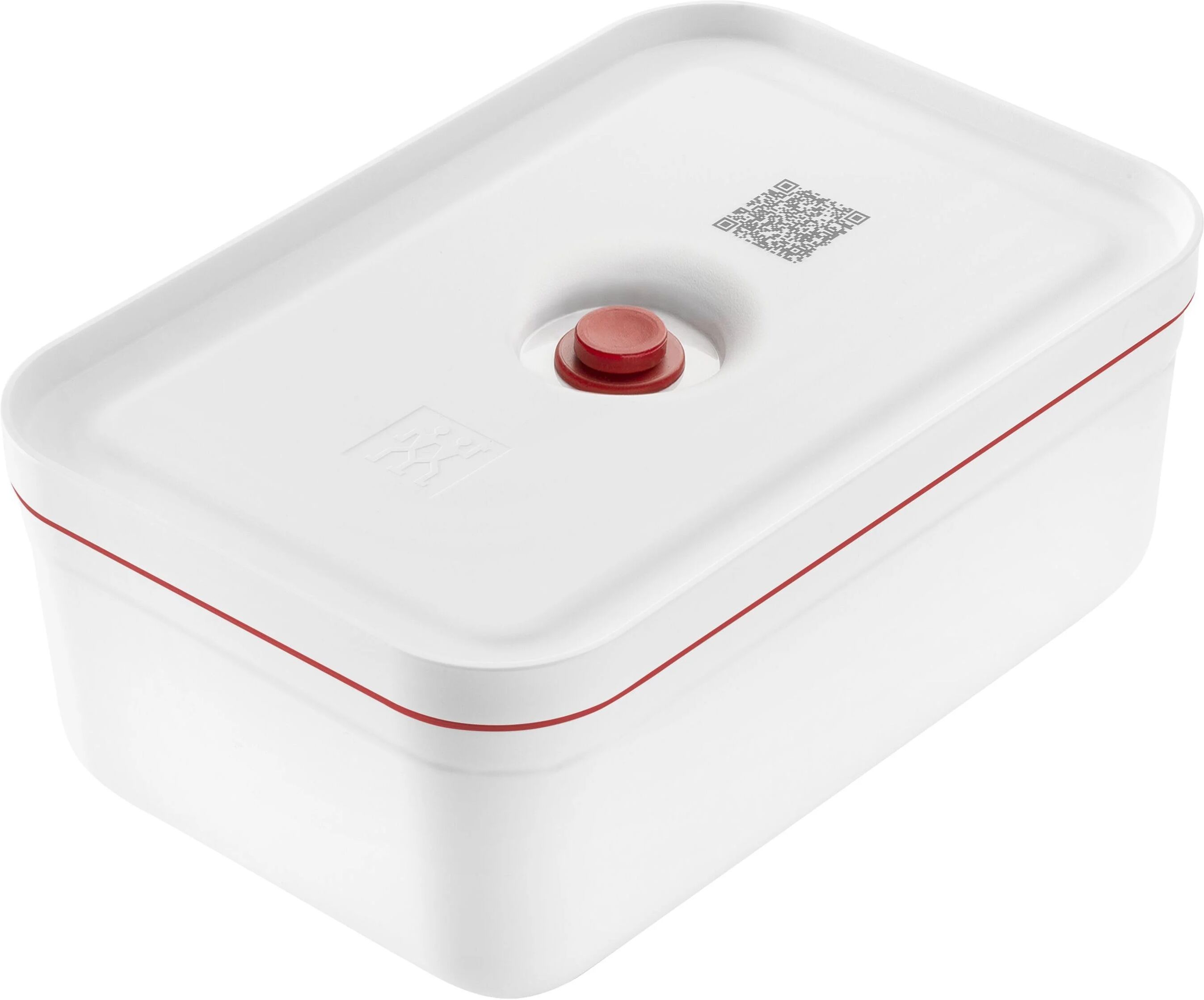 zwilling fresh & save lunch box sottovuoto l, plastica, bianco-rosso