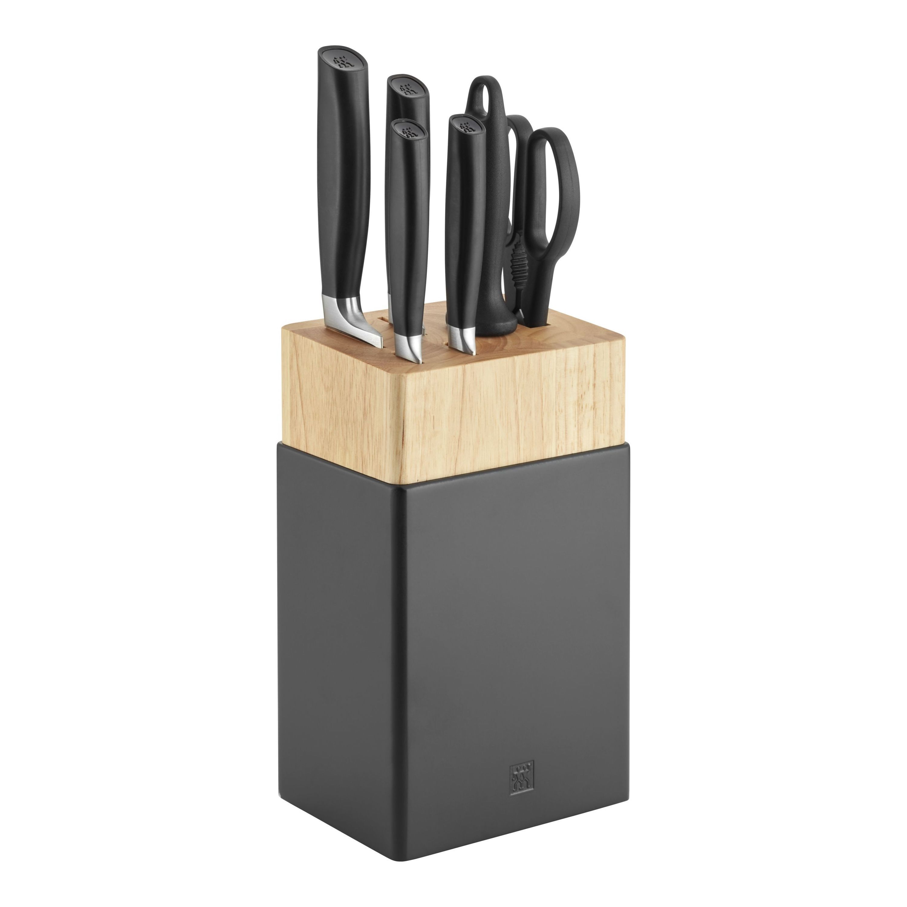 zwilling all * star set di coltelli con ceppo - 7-pz., nero