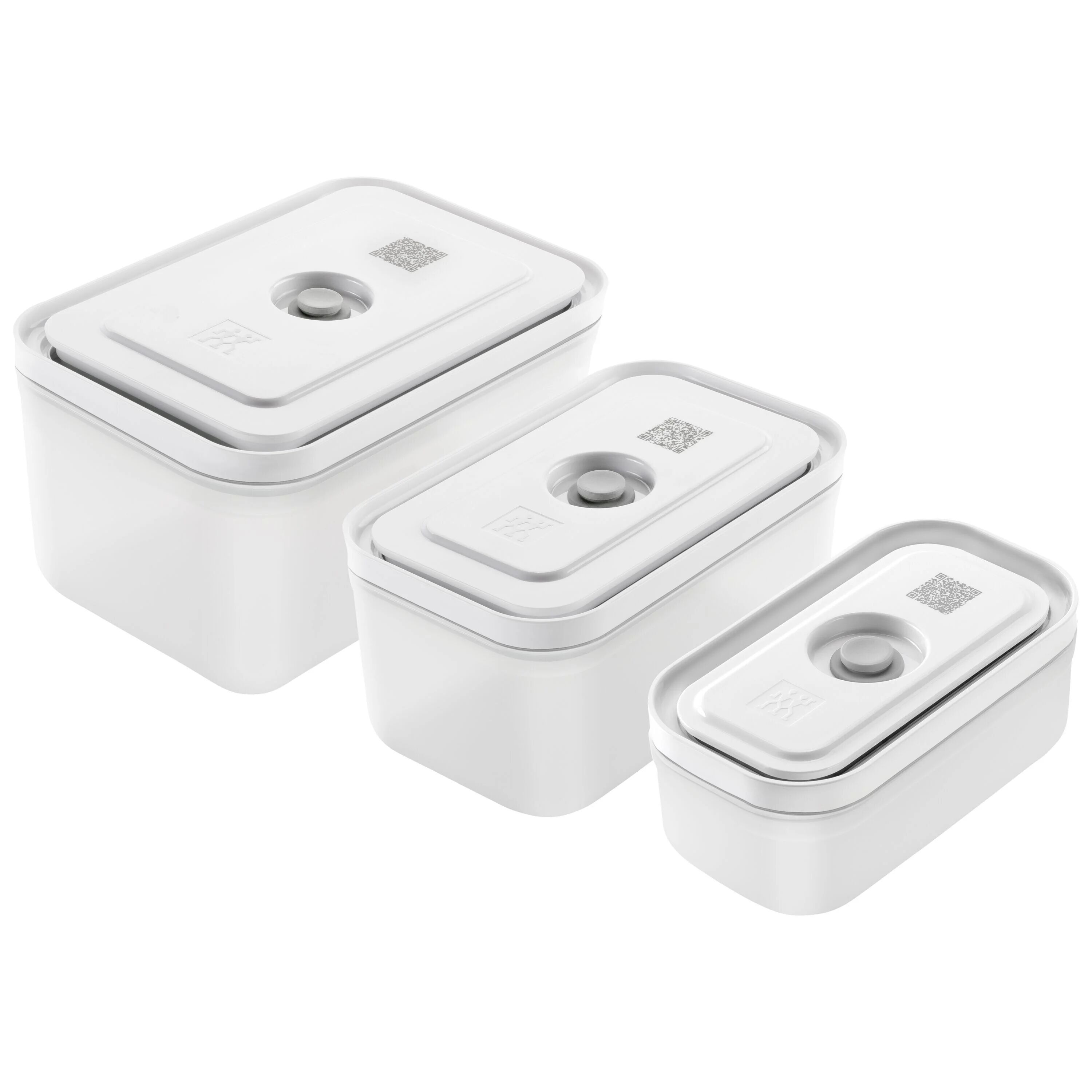 ZWILLING Fresh & Save Set di contenitori, S/M/L / 3-pz., plastica, semi trasparente-grigio