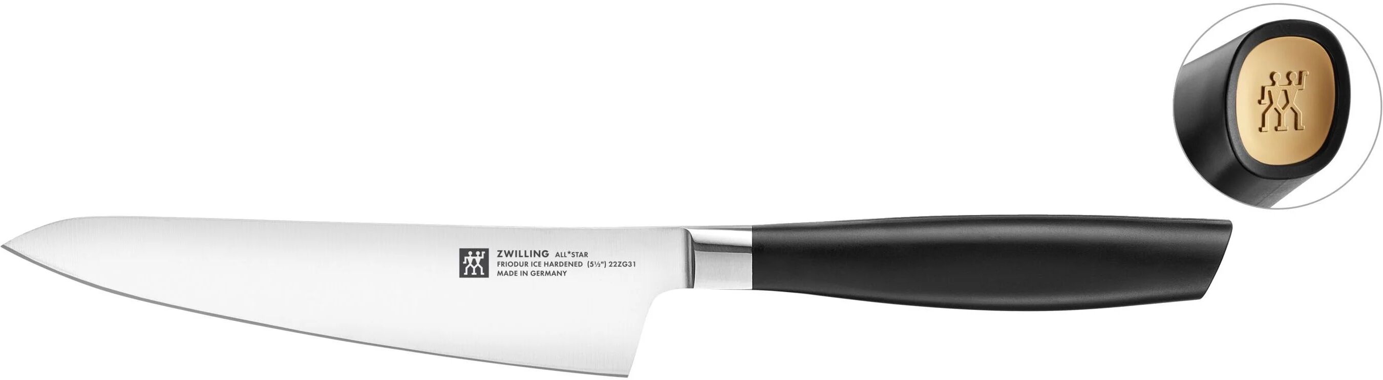 ZWILLING All * Star Coltello Chef compact 14 cm, oro opaco