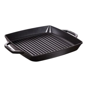 staub grill pans bistecchiera quadrata - 33 cm, nera