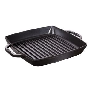 staub grill pans bistecchiera quadrata - 28 cm, nera
