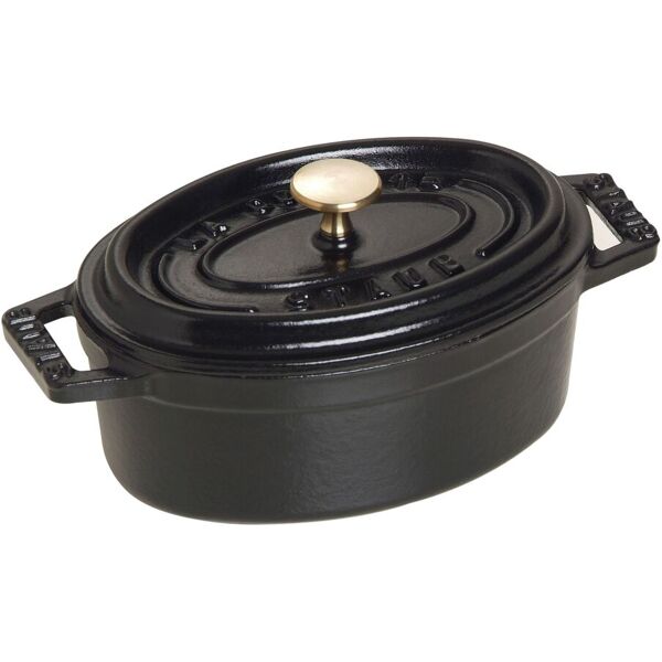 staub la cocotte mini cocotte ovale - 11 cm, nero