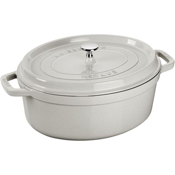 staub la cocotte ovale - 29 cm, tartufo bianco