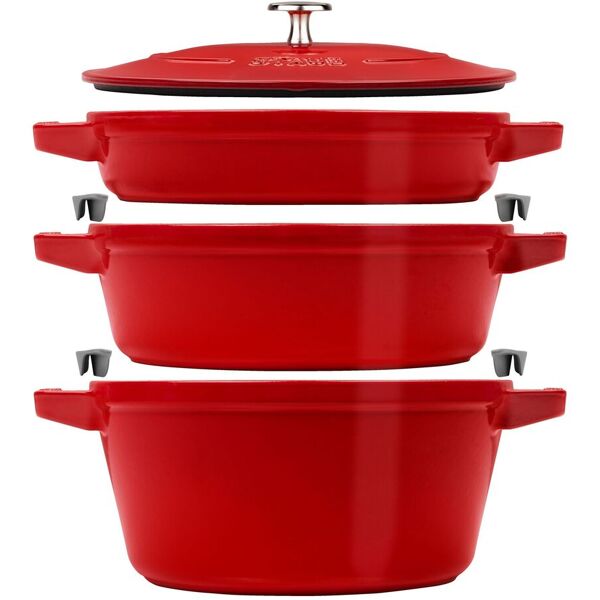 staub stackable set di pentole - 3-pz.