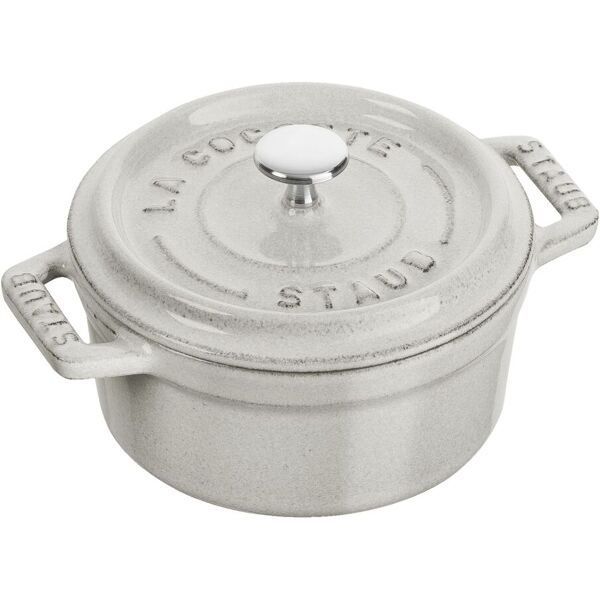 staub la cocotte mini cocotte rotonda - 10 cm, tartufo bianco