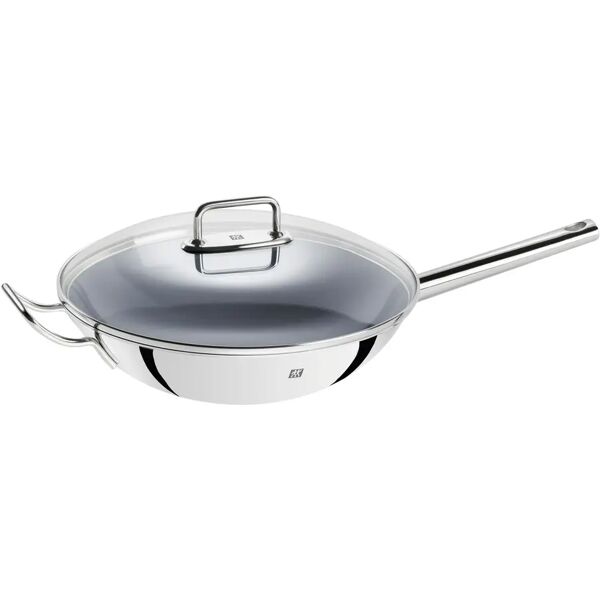 zwilling plus wok - 32 cm, 18/10 acciaio inossidabile, ceraforce ultra