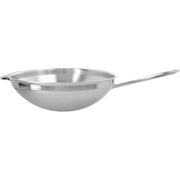 demeyere apollo 7 wok fondo piatto - 36 cm, 18/10 acciaio inossidabile